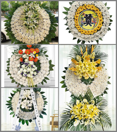 河南南阳新野县前高庙乡信坡村花圈速递